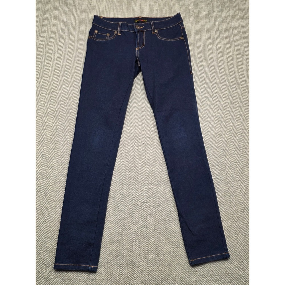 Addicted Glamour Womens Dark Wash Skinny Jeans Blue Stretch Denim Size M 30x28